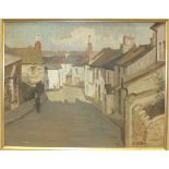 •Richard Slater (b. 1927) CHURCH STREET, LANDRAKE Signed oil on board, 34.5 x 44.5cm