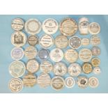 A 'Bears Grease for the Hair' pot lid and twenty-nine other 19th century advertising pot lids, (