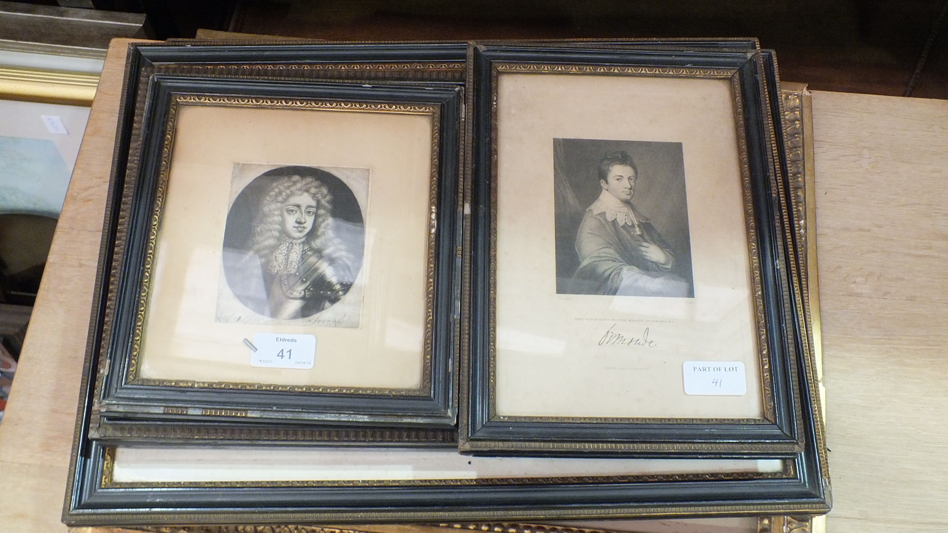 After P Kneller, James, Duke of Ormond, a framed engraving and other engravings. - Image 2 of 2