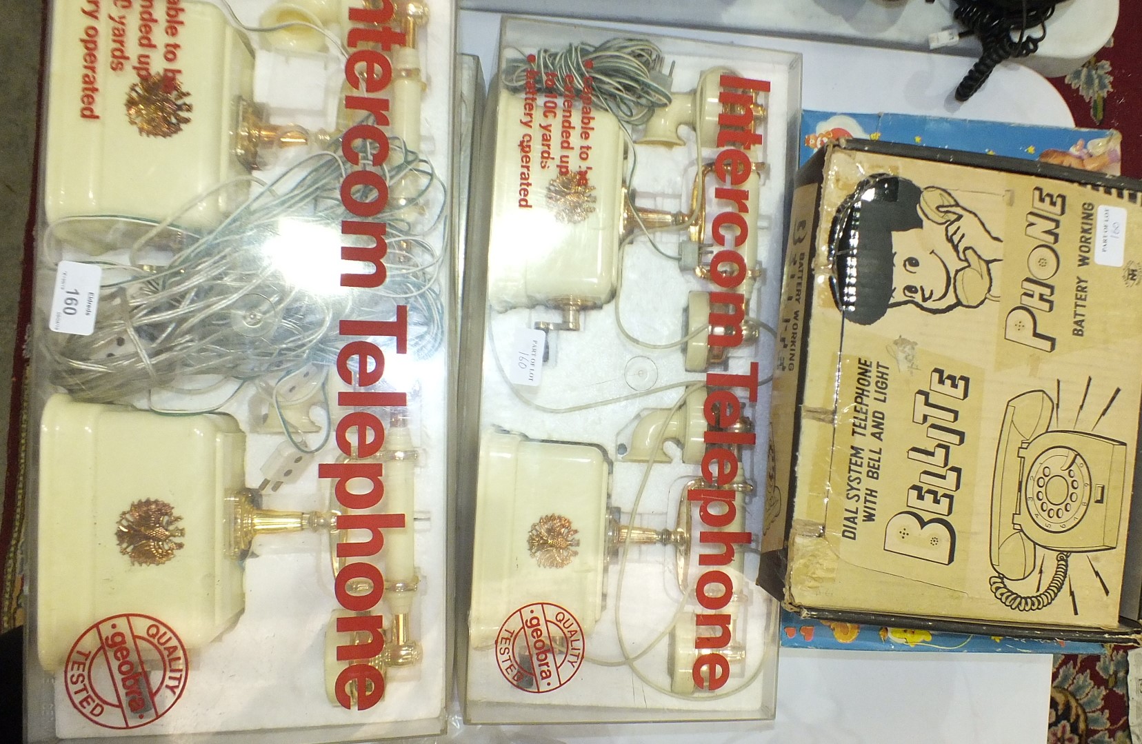 A large collection of house phone intercoms and novelty toy telephones. - Image 2 of 2