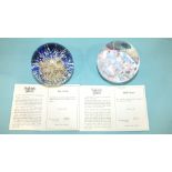 Two Selkirk Glass limited-edition paperweights 'Ice Coral' 331/450 and 'Midwinter' 337/450, with