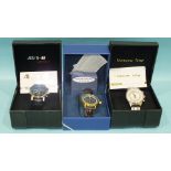 Three gentleman's wrist watches, boxed: AV1-8 Sport, Moscow Time and Nautical Time, (3).