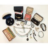 A set of six enamel and gilt metal buttons, a Bulova Acutron gent's wrist watch, (a/f), other