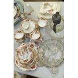 Thirty-seven pieces of Royal Albert Crown China floral-decorated teaware, various other teaware,