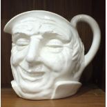 A Royal Doulton white-glazed character jug 'Farmer John', 15.5cm high.