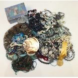 A large quantity of costume jewellery.