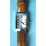 Dunhill, a gentleman's Dunhill Facet steel-cased wrist watch, numbered 115/Q11410, the rectangular