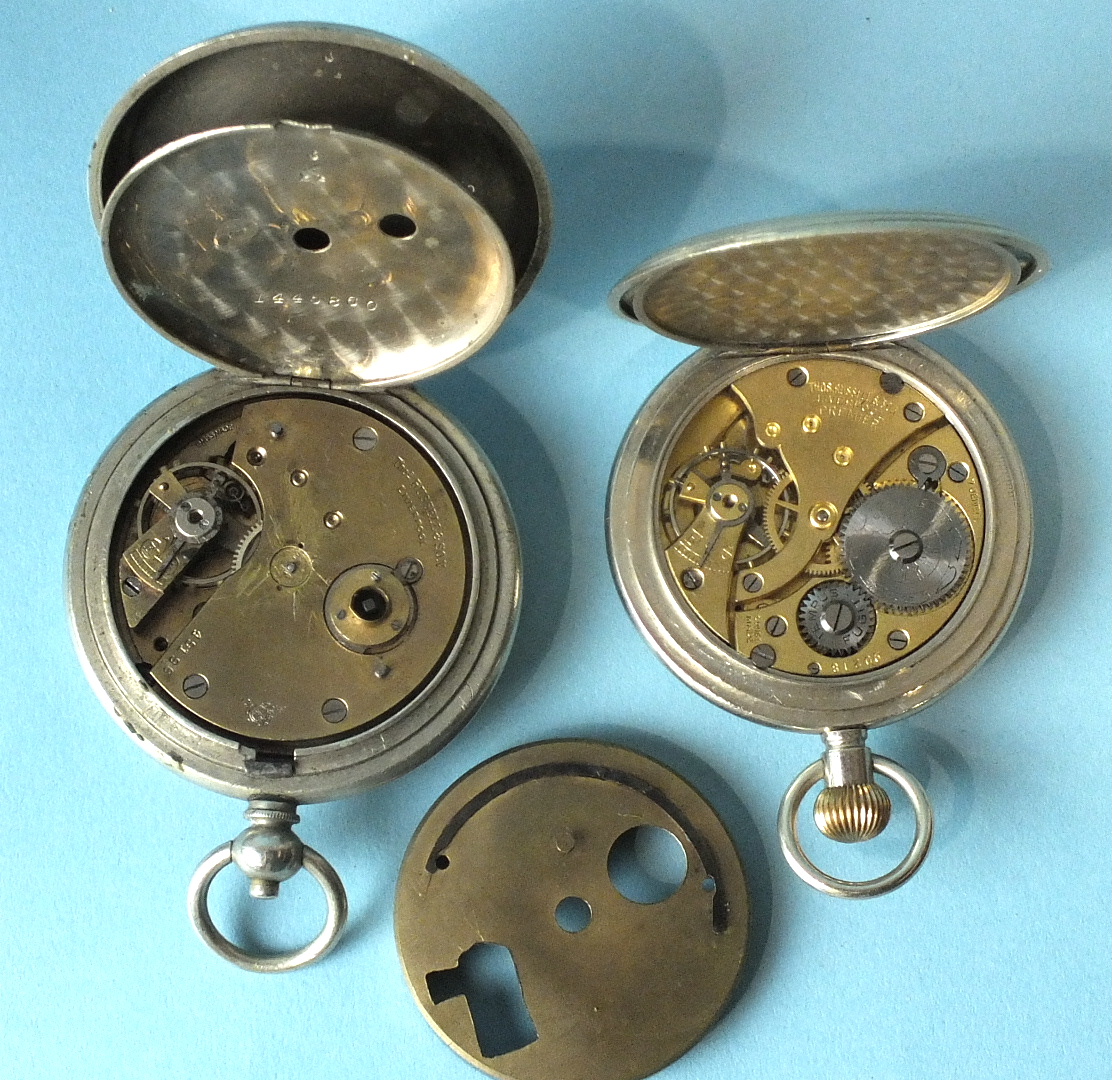 A Thomas Russell & Son keyless 'Premier' open-face pocket watch, 52mm and another, 'Tempus Fugit' - Image 3 of 3