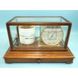 A mahogany-cased 'Stormograph' (Recording Barometer) barograph by Short & Mason Ltd, London, in