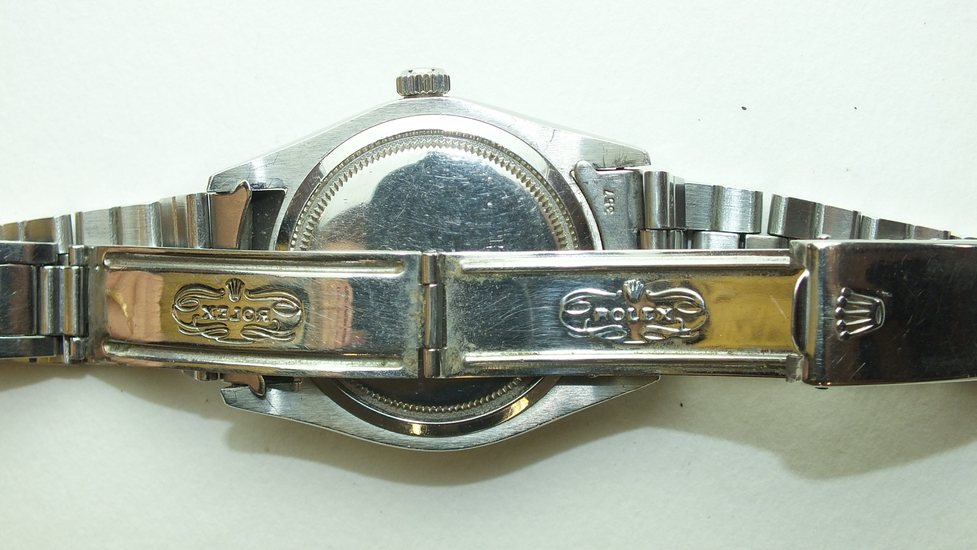 Rolex, Oysterdate Precision stainless steel wrist watch c1972/3, the circular dial with baton - Image 2 of 3