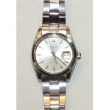 Rolex, Oysterdate Precision stainless steel wrist watch c1972/3, the circular dial with baton