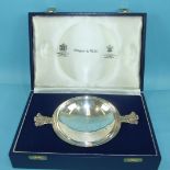 A Mappin & Webb silver quaich commemorating the Royal Wedding 29th July 1981 'The Prince of Wales