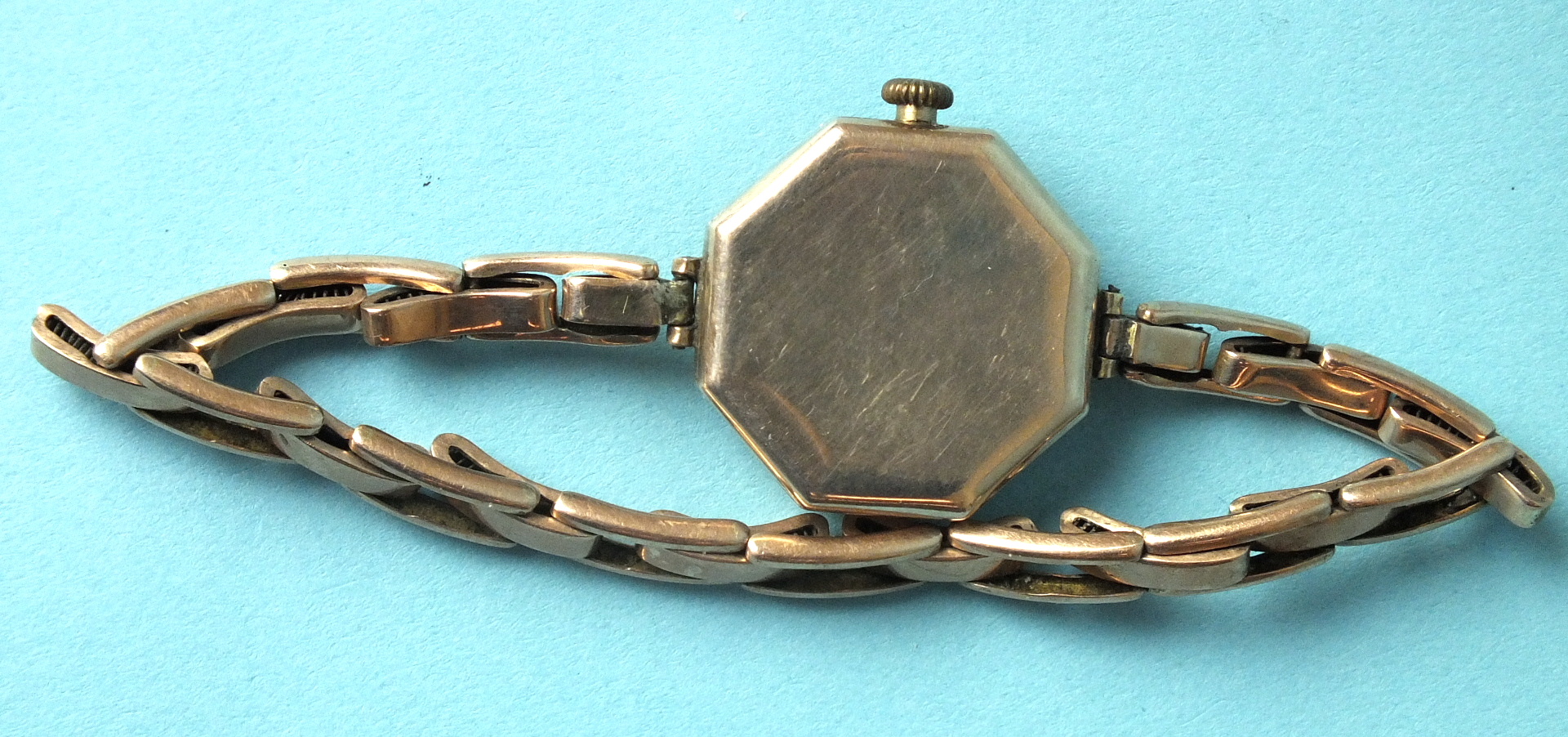 Rolex, a lady's 9ct gold octagonal-cased wrist watch, 1939, with 15-jewel movement, signed 'Rolex' - Image 3 of 5