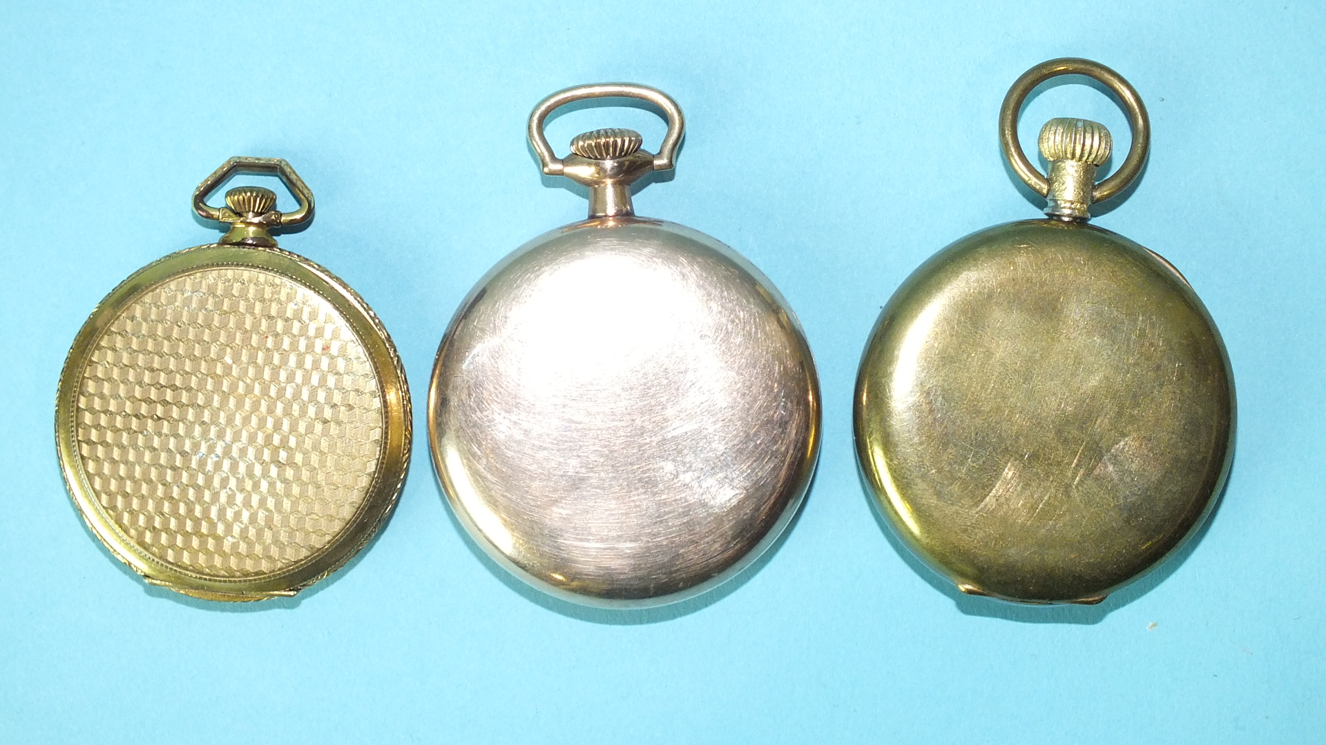 A Rode Watch Co. pocket watch, the gilded dial with Arabic numerals, in engine-turned gold-plated - Image 2 of 2