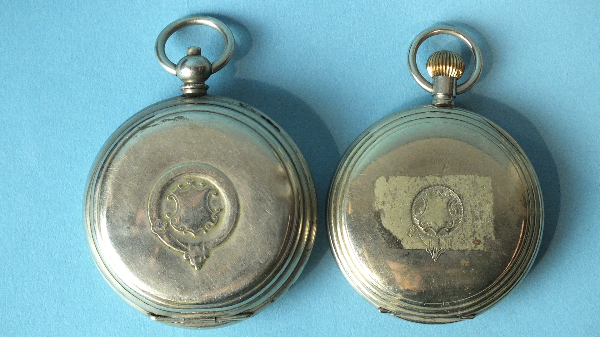 A Thomas Russell & Son keyless 'Premier' open-face pocket watch, 52mm and another, 'Tempus Fugit' - Image 2 of 3