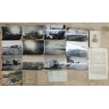 A collection of thirteen 18 x 24cm photographs of army manoeuvres in Holland, France and Germany