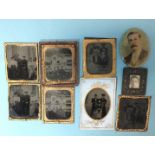 Eight family photographs, including ambrotypes, tintypes, etc.