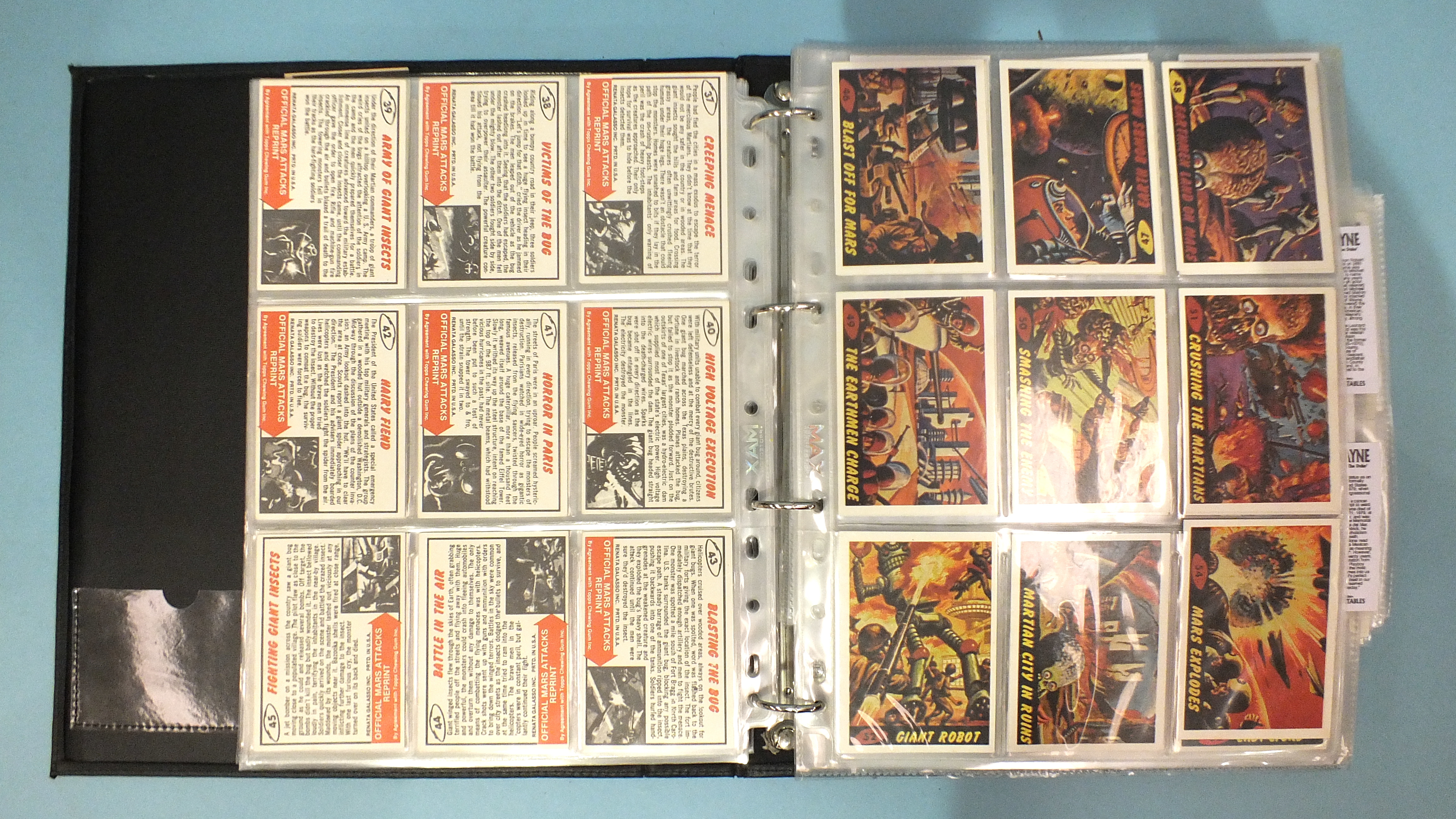 A & BC Ltd, 'The Man from U.N.C.L.E.' 55/55, 'Kung Fu' 60/60, Topps 'Mars Attacks Reprint', plus the