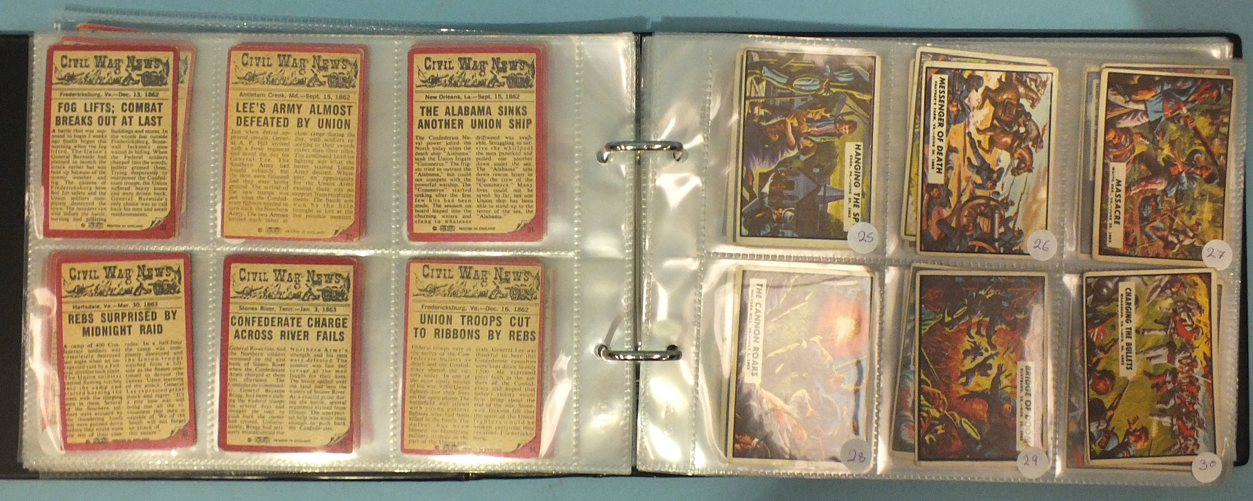 A & BC Ltd 'Civil War News' 88/88, 'Civil War Banknotes' 15/15 and 'Western Series' 56/56, in a