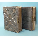 A quantity of cartes de visite and cabinet cards contained in two leather albums, (180