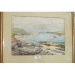 M Spooner, 'Coastal scene with sailing boats', signed watercolour, 24.5 x 36cm, two other coastal