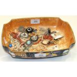 A Corona Ware 'Cremorne' decorated rectangular bowl, 26.5 x 19.5cm and a small quantity of costume