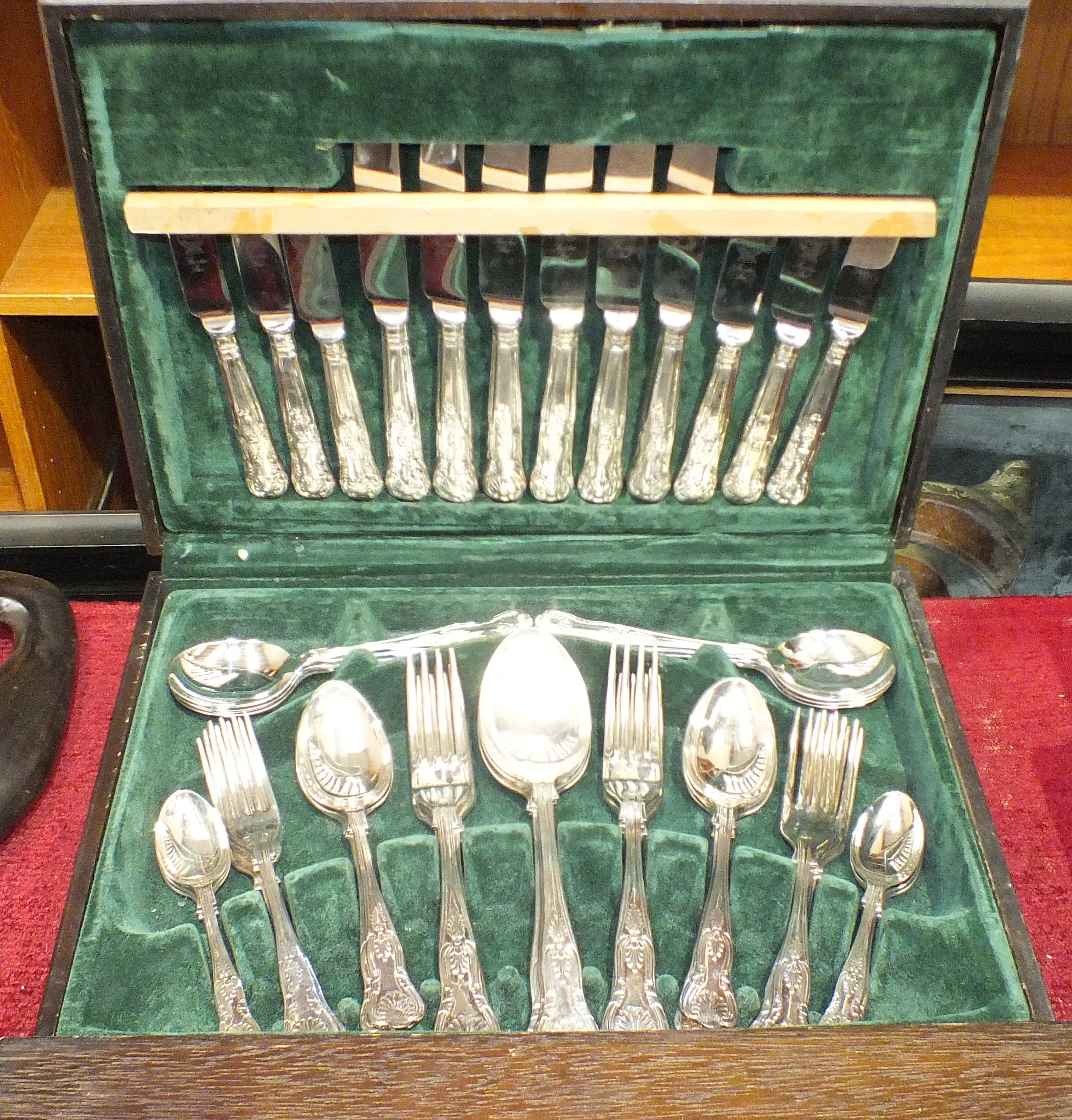 Two cased canteens of plated kings pattern cutlery and other boxed cutlery. - Image 2 of 3