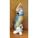 Karl Ens, a smaller porcelain model of a Cockatoo, factory mark to base, 28cm high.