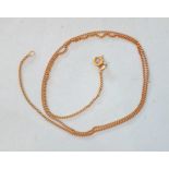 An 18ct yellow gold curb-link neck chain, 49cm long, 3.4g.