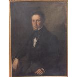 Late-Victorian PORTRAIT OF A GENTLEMAN WEARING A DARK JACKET AND WHITE SHIRT Oil on canvas,