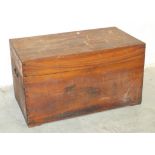 A 19th century camphor wood chest, 92cm wide, 51cm high, 50cm deep.