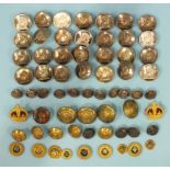 A collection of silver-plated livery buttons marked 'Firmin & Sons Ltd, 10 St Martins Lane', with