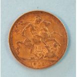 A Queen Victoria 1900 gold sovereign, Perth Mint.