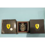 A gent's Pilota Scuderia Ferrari Cronometro wrist watch, boxed.
