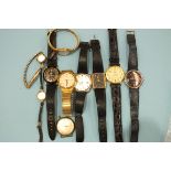 A small quantity of lady's and gent's wrist watches.