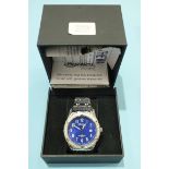 A gent's "Ingersoll Diamond" quartz wrist watch marked 100m Water Resistant, boxed.