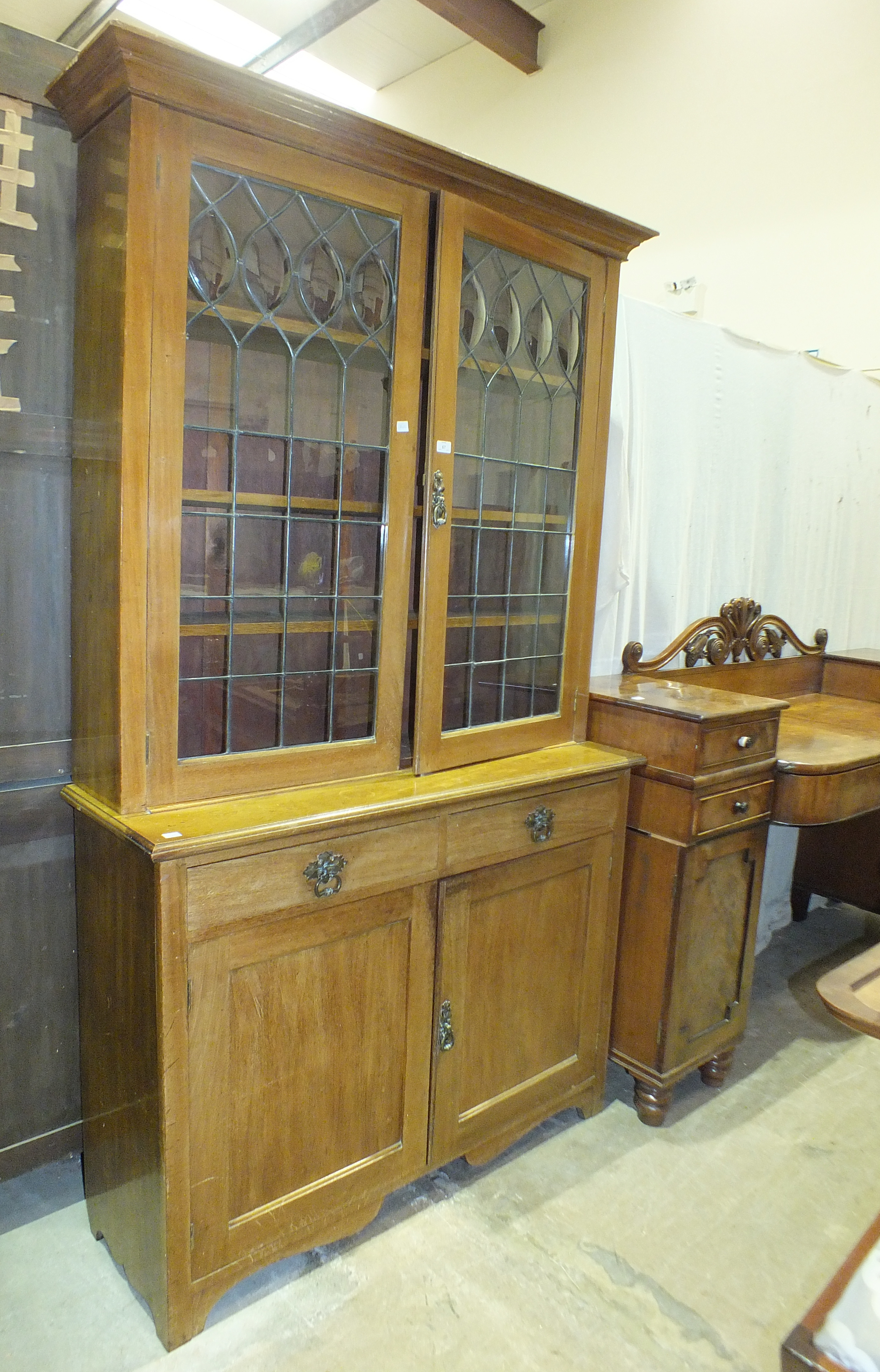 An early-19th century mahogany pedestal sideboard, having an arrangement of drawers and cupboard - Image 2 of 2