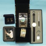 Six novelty talking wrist watches and other watches, (all boxed), (a/f), (17).