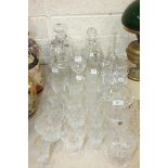 Two large Waterford crystal tumblers in the butterfly127 pattern, various glassware, Royal