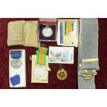 A 1914/18 War Medal and Victory Medal to 240692 PNR A J Bastone R.E, a 1939/45 War Defence Medal and