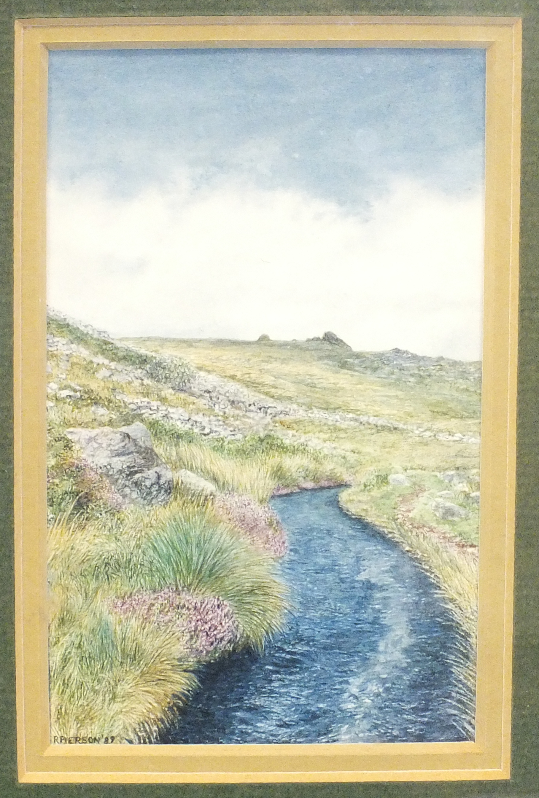 Rosalind Pierson, three contemporary miniature watercolours: 'Tavy Cleeve' 6 x 8.5cm, 'Tavy