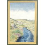 Rosalind Pierson, three contemporary miniature watercolours: 'Tavy Cleeve' 6 x 8.5cm, 'Tavy