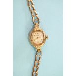 A lady's Rotary wrist watch with 9ct gold case and bracelet, 13.2g.