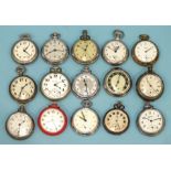 A quantity of pocket watches, (all a/f), (15).