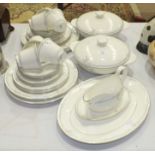 Thirty-five pieces of Royal Doulton 'Carnation' tea and dinner ware and other tea ware.