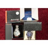 Two gent's wrist watches by Accurist and Sabatini, (boxed), (2).