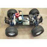 A Nitro remote-control stunt vehicle chassis, 58cm long.