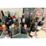 Twenty-six bottles of mixed non-vintage wines, red, white, Port, whisky, etc.