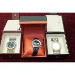 Three gent's boxed wrist watches: Ingersoll Gems Pilot, Ingersoll Diamond Ltd Edn and Rotary