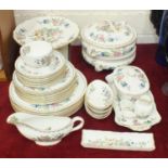 Thirty-seven pieces of Aynsley 'Pembroke' decorated dinner ware and thirty-six pieces of Royal